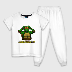 Детская пижама хлопок с принтом Микеланджело в Тюмени, 100% хлопок |  брюки и футболка прямого кроя, без карманов, на брюках мягкая резинка на поясе и по низу штанин
 | donatello | leonardo | michelangelo | ninja | pizza | raphael | turtles | донателло | животные | карате | комикс | комиксы | леонардо | микеланджело | мультфильм | мутант | мутанты | ниндзя | пицца | рафаэль | сплинтер | супергерой