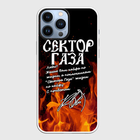 Чехол для iPhone 13 Pro Max с принтом СЕКТОР ГАЗА FIRE в Тюмени,  |  | tegunvteg | автограф | альтернативный метал | альтернативный рок | группа | жизни по кайфу | кайфа по жизни | камеди рок | музыка | огонь | панк рок | пламя | рок | рэп метал | рэп рок | сектор газа