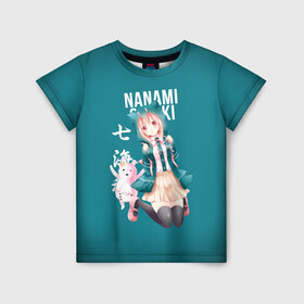 Детская футболка 3D с принтом Чиаки Нанами (Danganronpa 2) в Тюмени, 100% гипоаллергенный полиэфир | прямой крой, круглый вырез горловины, длина до линии бедер, чуть спущенное плечо, ткань немного тянется | anime | chiaki nanami | danganronpa | danganronpa 2 | аниме | манга | чиаки нанами