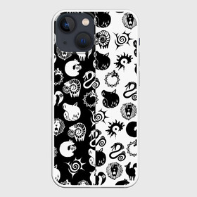 Чехол для iPhone 13 mini с принтом ЭМБЛЕМЫ 7 СМЕРТНЫХ ГРЕХОВ в Тюмени,  |  | anime | japan | japanese | jujutsu | jujutsu kaisen | kaisen | sukuna | tattoo | аниме | двуликий призрак | иероглифы | инумаки | итадори | итадори юдзи | магическая битва | нобара | панда | рёмен | рёмен сукуна | сатору | сукуна