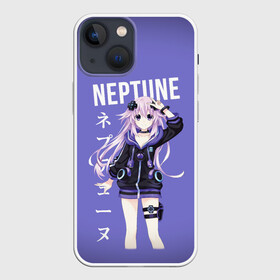 Чехол для iPhone 13 mini с принтом Нептун   Neptune в Тюмени,  |  | Тематика изображения на принте: anime | hyperdimension | nep nep | nepko | neppy | neptuna | neptune | purple heart | альтернативная игра | аниме | пурпурное сердце