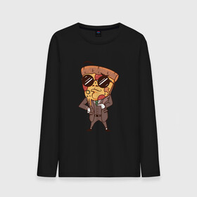 Мужской лонгслив хлопок с принтом Пепперони пицца в костюме в Тюмени, 100% хлопок |  | art | boss | cheese pizza | cool | funny | mushroom | pepperoni | pizza | pizza lover | retro | агент | арт | в очках | грибы | иллюстрация | люблю пиццу | пицца без ананасов | пицца с ананасами | прикол | ретро | рисунок пиццы | спецагент