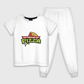 Детская пижама хлопок с принтом Say Pizza в Тюмени, 100% хлопок |  брюки и футболка прямого кроя, без карманов, на брюках мягкая резинка на поясе и по низу штанин
 | donatello | leonardo | michelangelo | ninja | pizza | raphael | turtles | донателло | животные | карате | комикс | комиксы | леонардо | микеланджело | мультфильм | мутант | мутанты | ниндзя | пицца | рафаэль | сплинтер | супергерой