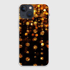 Чехол для iPhone 13 mini с принтом GOLDEN RAIN в Тюмени,  |  | Тематика изображения на принте: black | gold | деньги | золото | монеты | пестрое