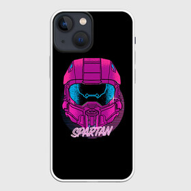 Чехол для iPhone 13 mini с принтом Halo Neon в Тюмени,  |  | game | games | halo | heilo | master chif | spartan | игра | игры | ковенант | ковенанты | мастер чиф | спартанец | хало | хейло | хэйло