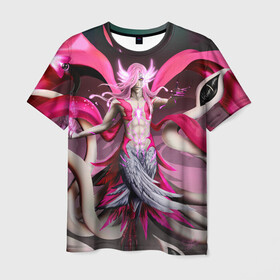 Мужская футболка 3D с принтом Bleach Aurora Archangel Art в Тюмени, 100% полиэфир | прямой крой, круглый вырез горловины, длина до линии бедер | anime | archangel | art | aurora | bleach | manga | аниме | арт | блич | манга