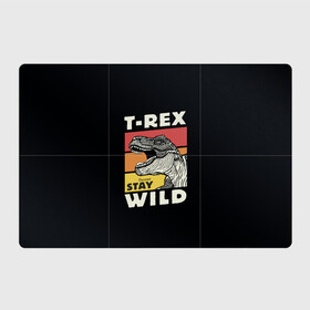 Магнитный плакат 3Х2 с принтом T-rex Wild в Тюмени, Полимерный материал с магнитным слоем | 6 деталей размером 9*9 см | 1976 | dino | t rex | trex | дино | динозавр | тирекс | хищник
