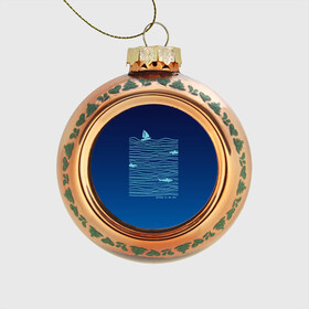 Стеклянный ёлочный шар с принтом Акулы в море в Тюмени, Стекло | Диаметр: 80 мм | акула | лето | лодка | море | океан | отдых | отпуск | парус | парусник | плавание