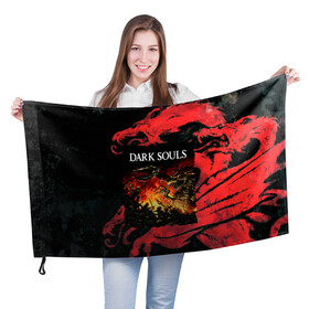 Флаг 3D с принтом DARKSOULS | DRAGON AGE в Тюмени, 100% полиэстер | плотность ткани — 95 г/м2, размер — 67 х 109 см. Принт наносится с одной стороны | dark souls | darksouls | tegunvte | темные души