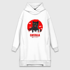 Платье-худи хлопок с принтом КОТЗИЛЛА CATZILLA в Тюмени,  |  | cat | cats | catzila | catzilla | godzila | godzilla | годзила | годзилла | кот | котзила | котик | кошка | кэтзилла | мимими | прикол | прикольная