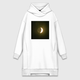 Платье-худи хлопок с принтом Луна на фоне ночного неба в Тюмени,  |  | Тематика изображения на принте: астрономия | луна | месяц | небо | ночь