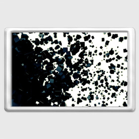 Магнит 45*70 с принтом KUBIKI в Тюмени, Пластик | Размер: 78*52 мм; Размер печати: 70*45 | bricks | абстракция | кубики | молодежное | пестрое | черно белое