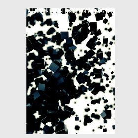 Скетчбук с принтом KUBIKI в Тюмени, 100% бумага
 | 48 листов, плотность листов — 100 г/м2, плотность картонной обложки — 250 г/м2. Листы скреплены сверху удобной пружинной спиралью | Тематика изображения на принте: bricks | абстракция | кубики | молодежное | пестрое | черно белое