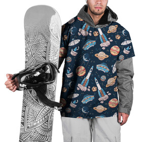 Накидка на куртку 3D с принтом Корабли, планеты и спутники в Тюмени, 100% полиэстер |  | Тематика изображения на принте: space | арт | звезды | корабли | космос | планеты | ракеты | рисунок | спутники