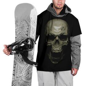 Накидка на куртку 3D с принтом SKULL в Тюмени, 100% полиэстер |  | black | skull | subculture | рок | череп | черное
