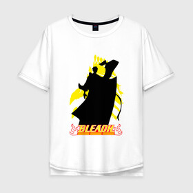 Мужская футболка хлопок Oversize с принтом Art Ichigo bleach в Тюмени, 100% хлопок | свободный крой, круглый ворот, “спинка” длиннее передней части | bleach | daiko | ichi nii | ichigo | itsygo | kurosaki | shinigami | блич | ичиго | куросаки | шинигами