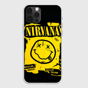 Чехол для iPhone 12 Pro Max с принтом Nirvana 1987 в Тюмени, Силикон |  | Тематика изображения на принте: album | curt | kobain | logo | music | nevermind | nirvana | rock | smells like | smile | teen spirit | альбом | гитара | курт кобейн | логотип | музыка | невермайнд | нирвана | рок | смайл | стикер