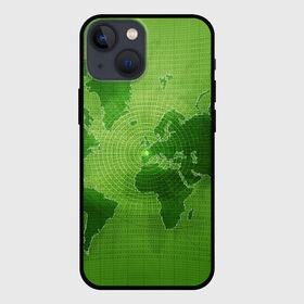 Чехол для iPhone 13 mini с принтом Карта мира в Тюмени,  |  | Тематика изображения на принте: глобус | земля | карта | карта мира | континенты | материки | мир | планета | цифры