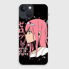 Чехол для iPhone 13 mini с принтом Darling in the Franxx Zero Two в Тюмени,  |  | 02 | anime girl | darling in the franxx | zero two | аниме | дарлинг во франксе | девушка с розовыми волосами | манга | милый во франксе | ноль два | розовые волосы | тян