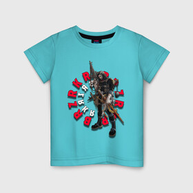 Детская футболка хлопок с принтом BRZRKR - Сын Бога в Тюмени, 100% хлопок | круглый вырез горловины, полуприлегающий силуэт, длина до линии бедер | берсеркер | воитель | киану | оружие | прицел | ривз