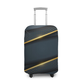 Чехол для чемодана 3D с принтом 3D luxury gold в Тюмени, 86% полиэфир, 14% спандекс | двустороннее нанесение принта, прорези для ручек и колес | luxury | versace | vip | абстракция | версаче | вип | паттерн | роскошь | текстуры