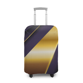 Чехол для чемодана 3D с принтом 3D luxury золото в Тюмени, 86% полиэфир, 14% спандекс | двустороннее нанесение принта, прорези для ручек и колес | luxury | versace | vip | абстракция | версаче | вип | паттерн | роскошь | текстуры
