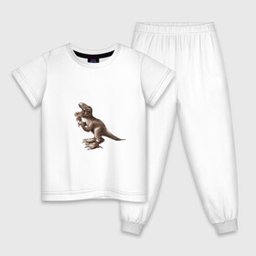Детская пижама хлопок с принтом Тираннозавр в Тюмени, 100% хлопок |  брюки и футболка прямого кроя, без карманов, на брюках мягкая резинка на поясе и по низу штанин
 | Тематика изображения на принте: арт | динозавры | принт | рекс | юрский период