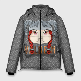 Мужская зимняя куртка 3D с принтом Valheim рыжая девушка викинг в Тюмени, верх — 100% полиэстер; подкладка — 100% полиэстер; утеплитель — 100% полиэстер | длина ниже бедра, свободный силуэт Оверсайз. Есть воротник-стойка, отстегивающийся капюшон и ветрозащитная планка. 

Боковые карманы с листочкой на кнопках и внутренний карман на молнии. | Тематика изображения на принте: fantasy | mmo | valheim | valve | валхейм | вальхейм | викинги | выживалка | игра | королевская битва | ммо | ролевая игра | фэнтази