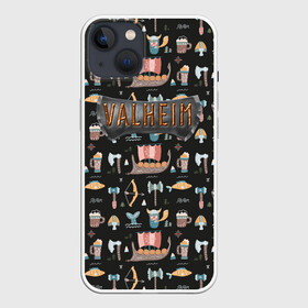 Чехол для iPhone 13 с принтом Valheim викинги паттерн в Тюмени,  |  | fantasy | mmo | valheim | valve | валхейм | вальхейм | викинги | выживалка | игра | королевская битва | ммо | ролевая игра | фэнтази