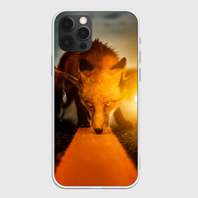 Чехол для iPhone 12 Pro с принтом Лиса с рогами оленя в Тюмени, силикон | область печати: задняя сторона чехла, без боковых панелей | fox | foxy | животное | звери | лиса | лисенок | лисичка | милая | рыжая | фокс