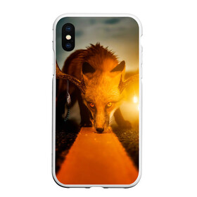 Чехол для iPhone XS Max матовый с принтом Лиса с рогами оленя в Тюмени, Силикон | Область печати: задняя сторона чехла, без боковых панелей | fox | foxy | животное | звери | лиса | лисенок | лисичка | милая | рыжая | фокс
