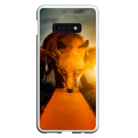 Чехол для Samsung S10E с принтом Лиса с рогами оленя в Тюмени, Силикон | Область печати: задняя сторона чехла, без боковых панелей | fox | foxy | животное | звери | лиса | лисенок | лисичка | милая | рыжая | фокс