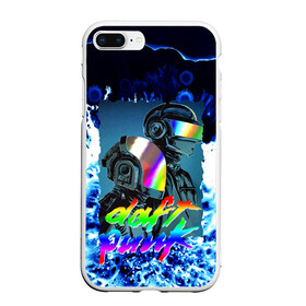 Чехол для iPhone 7Plus/8 Plus матовый с принтом DAFT PUNK : MUSIC ALIVE в Тюмени, Силикон | Область печати: задняя сторона чехла, без боковых панелей | by craig drake | daft punk | madeinkipish | thomas bangalter | дафт панк | маски | тома и ги мануэль