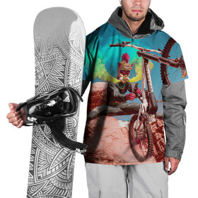 Накидка на куртку 3D с принтом Riders Republic в Тюмени, 100% полиэстер |  | riders republic | велосипед | гонки | игра | человек | экстрим