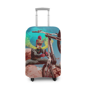 Чехол для чемодана 3D с принтом Riders Republic в Тюмени, 86% полиэфир, 14% спандекс | двустороннее нанесение принта, прорези для ручек и колес | riders republic | велосипед | гонки | игра | человек | экстрим