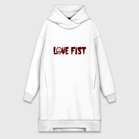 Платье-худи хлопок с принтом Love Fist в Тюмени,  |  | blood | fist | love | skull | кровавая | кулак | любовь | надпись | череп