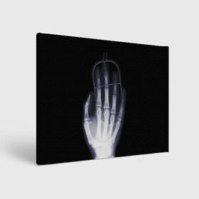 Холст прямоугольный с принтом X-Ray hand в Тюмени, 100% ПВХ |  | hand | mouse | x ray | мышка | рука