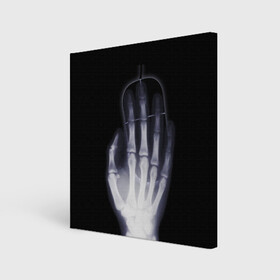 Холст квадратный с принтом X-Ray hand в Тюмени, 100% ПВХ |  | hand | mouse | x ray | мышка | рука