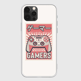 Чехол для iPhone 12 Pro с принтом Геймпад геймера Japan gamer в Тюмени, силикон | область печати: задняя сторона чехла, без боковых панелей | game | gamer | japan | джойстик | игрок | управление