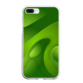 Чехол для iPhone 7Plus/8 Plus матовый с принтом 3d Green abstract в Тюмени, Силикон | Область печати: задняя сторона чехла, без боковых панелей | Тематика изображения на принте: luxury | versace | vip | абстракция | версаче | вип | паттерн | роскошь | текстуры