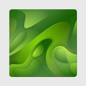 Магнит виниловый Квадрат с принтом 3d Green abstract в Тюмени, полимерный материал с магнитным слоем | размер 9*9 см, закругленные углы | Тематика изображения на принте: luxury | versace | vip | абстракция | версаче | вип | паттерн | роскошь | текстуры