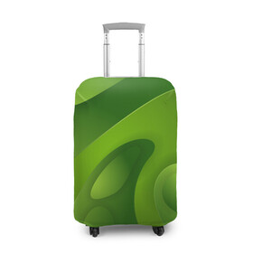 Чехол для чемодана 3D с принтом 3d Green abstract в Тюмени, 86% полиэфир, 14% спандекс | двустороннее нанесение принта, прорези для ручек и колес | luxury | versace | vip | абстракция | версаче | вип | паттерн | роскошь | текстуры