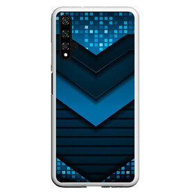 Чехол для Honor 20 с принтом 3D luxury blue abstract в Тюмени, Силикон | Область печати: задняя сторона чехла, без боковых панелей | luxury | versace | vip | абстракция | версаче | вип | паттерн | роскошь | текстуры