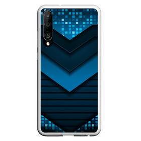 Чехол для Honor P30 с принтом 3D luxury blue abstract в Тюмени, Силикон | Область печати: задняя сторона чехла, без боковых панелей | luxury | versace | vip | абстракция | версаче | вип | паттерн | роскошь | текстуры