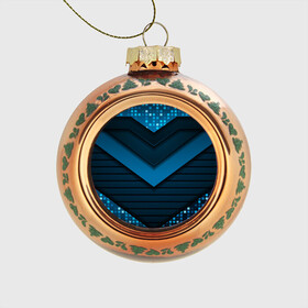 Стеклянный ёлочный шар с принтом 3D luxury blue abstract в Тюмени, Стекло | Диаметр: 80 мм | Тематика изображения на принте: luxury | versace | vip | абстракция | версаче | вип | паттерн | роскошь | текстуры