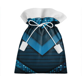 Подарочный 3D мешок с принтом 3D luxury blue abstract в Тюмени, 100% полиэстер | Размер: 29*39 см | Тематика изображения на принте: luxury | versace | vip | абстракция | версаче | вип | паттерн | роскошь | текстуры