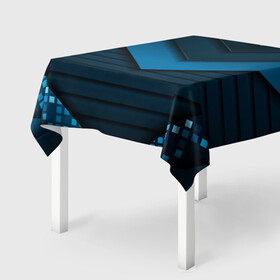 Скатерть 3D с принтом 3D luxury blue abstract в Тюмени, 100% полиэстер (ткань не мнется и не растягивается) | Размер: 150*150 см | Тематика изображения на принте: luxury | versace | vip | абстракция | версаче | вип | паттерн | роскошь | текстуры