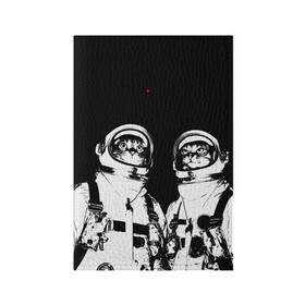 Обложка для паспорта матовая кожа с принтом Коты Космонавты в Тюмени, натуральная матовая кожа | размер 19,3 х 13,7 см; прозрачные пластиковые крепления | 12 | 1961 | astronaut | cat | gagarin | mars | nasa | space | spacex | sssr | yuri | апрель | астронавт | гагарин | день | земля | космонавт | космонавтика | космос | кот | коты | кошка | лазер | луна | марс | наса | планета | поехали | полё