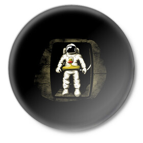 Значок с принтом Первая Высадка На Луну в Тюмени,  металл | круглая форма, металлическая застежка в виде булавки | 12 | 1961 | astronaut | duck | gagarin | mars | nasa | space | spacex | sssr | yuri | апрель | астронавт | гагарин | день | земля | космонавт | космонавтика | космос | луна | марс | наса | планета | поехали | полёт | ракета | ссср | утенок |