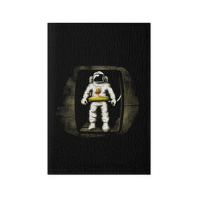 Обложка для паспорта матовая кожа с принтом Первая Высадка На Луну в Тюмени, натуральная матовая кожа | размер 19,3 х 13,7 см; прозрачные пластиковые крепления | Тематика изображения на принте: 12 | 1961 | astronaut | duck | gagarin | mars | nasa | space | spacex | sssr | yuri | апрель | астронавт | гагарин | день | земля | космонавт | космонавтика | космос | луна | марс | наса | планета | поехали | полёт | ракета | ссср | утенок |